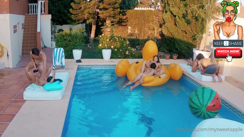 Leolulu And Her Friends Having Fun In A Pool Sex Party