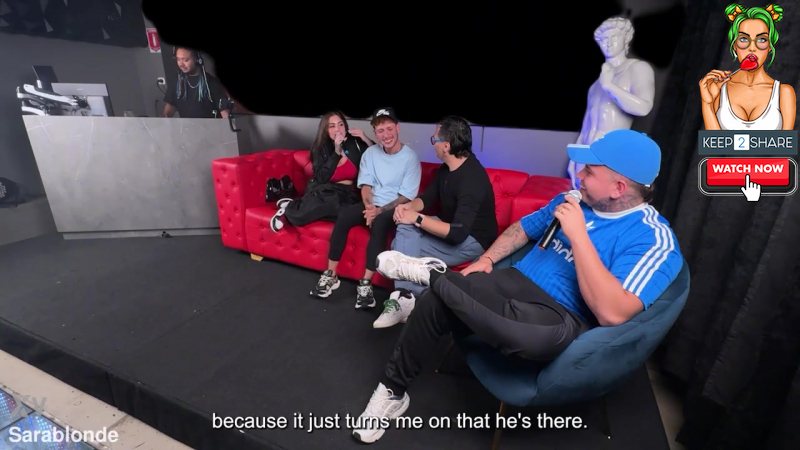 Sara Blonde – Fooling Around With A Fan During A Live TV Interview With My Husband And The Audience